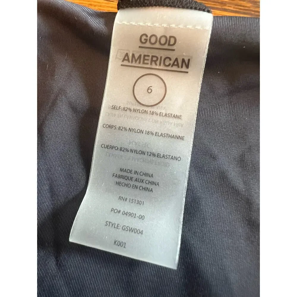 Good American Basic Black Bikini‎ Bottoms NWT